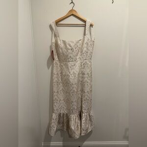 Sachin + Babi Cream Floral Midi Dress